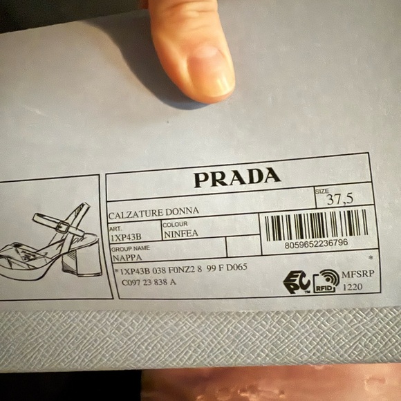 Prada Quilted Leather Ankle Strap Sandals - Picture 9 of 9